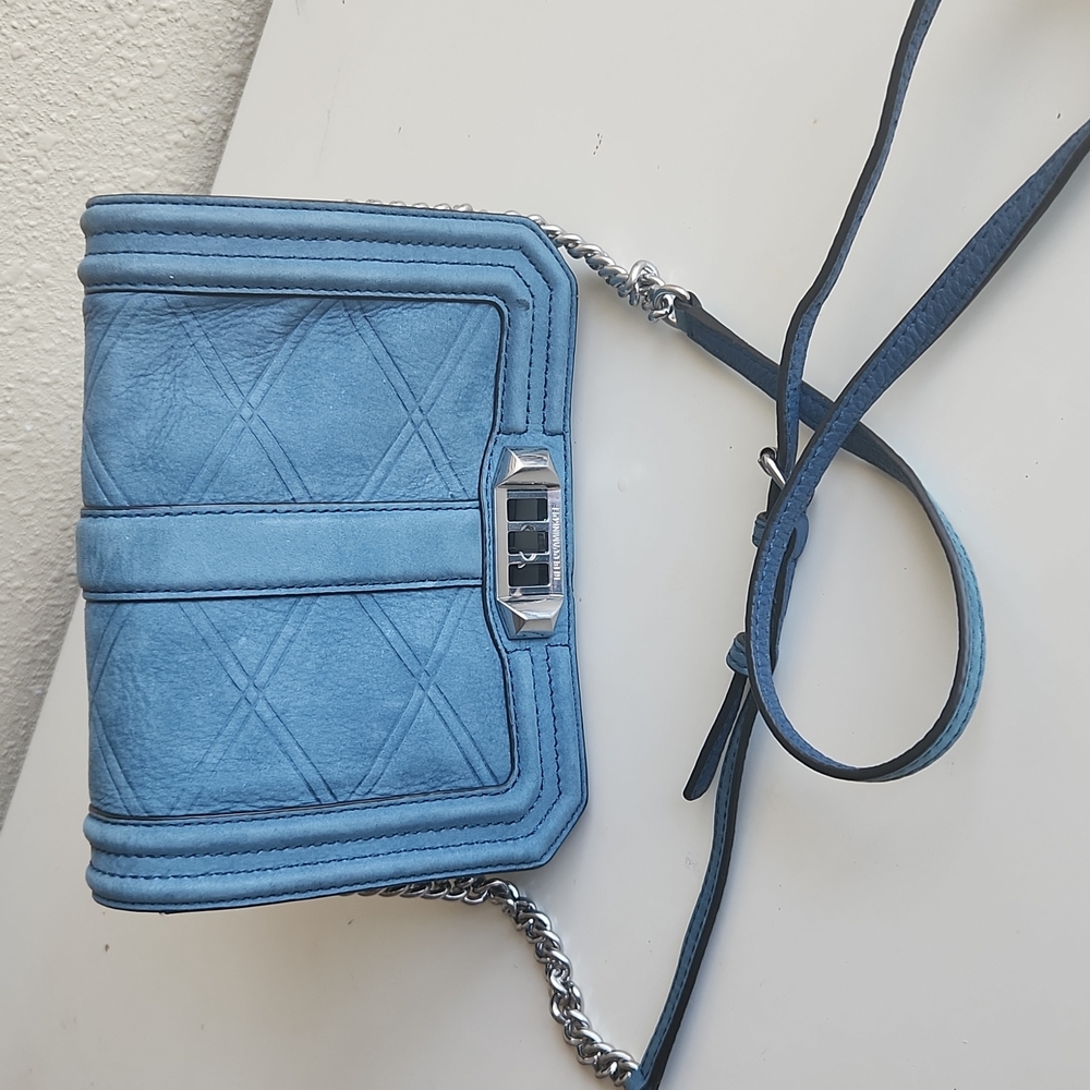 Rebecca Minkoff Blue Suede Bag - Picture 2 of 8
